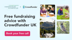 Advert for Crowdfunder UK fundraising support.